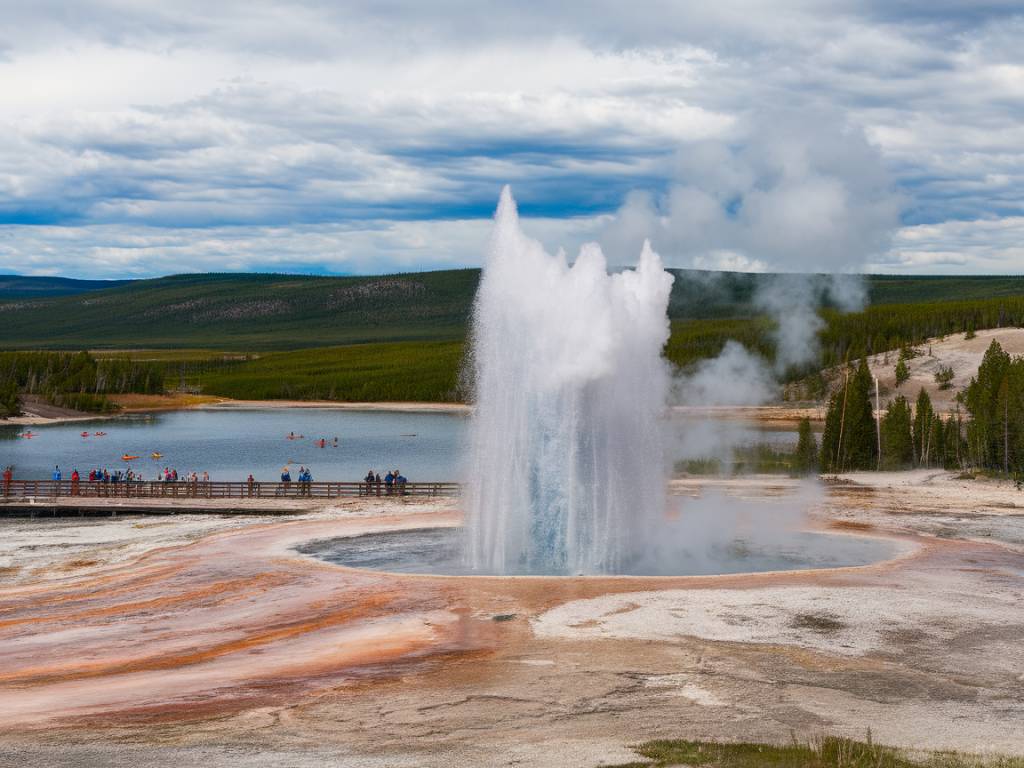 Exploring the Lower geyser basin: Great Fountain geyser and Firehole Lake