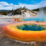 The Great Fountain geyser on Firehole Lake Drive: a spectacular eruption