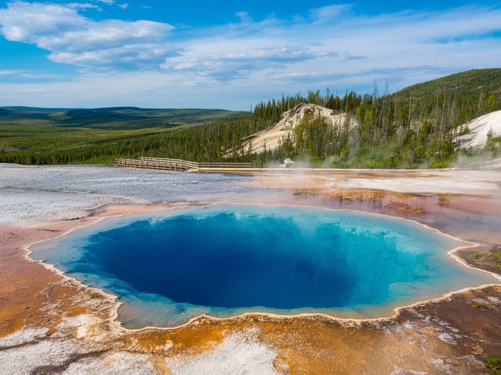 Visiting Yellowstone’s Sapphire Pool in Biscuit Basin