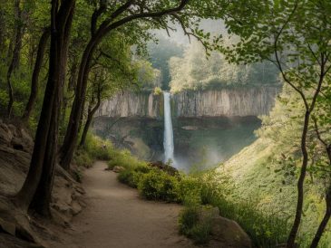 Mystic Falls Trail: a hidden waterfall near Biscuit Basin