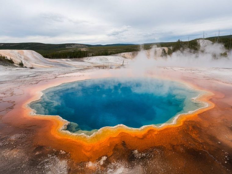 Exploring the Abyss Pool at West Thumb geyser basin