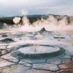 Midway geyser basin’s thermal features: Grand Prismatic and Excelsior geysers