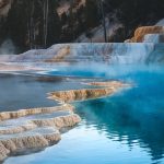 Midway geyser basin’s thermal features: Grand Prismatic and Excelsior geysers